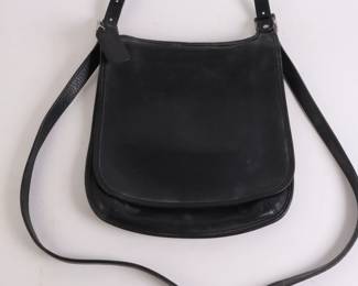 Lot 9700 Black Leather Coach BagPurse  See Description