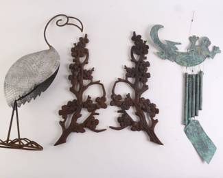 Lot 3707 Lot of 4 Metal Garden Decor