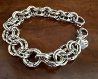 Lot 7433 Sterling Silver Chain Bracelet