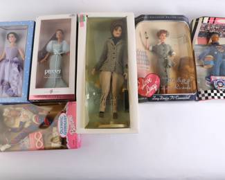 Lot 8151 Lot of 6 Collectible Dolls  Mattel  Barbie