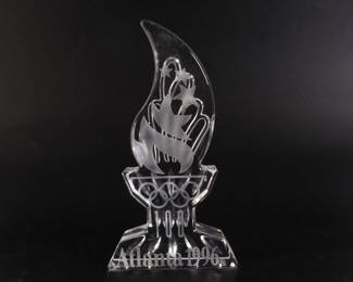 Lot 8161 Waterford Crystal Glass  Atlanta 1996 Olympic Torch 