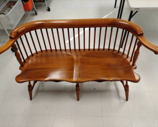 Lot 9680 Duckloe Bros. Colonial Reproduction Wooden Bench