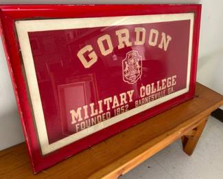 Lot 9724 Vintage Gordon Military College Felt Banner Pennant Flag