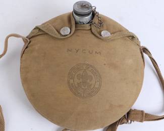 Lot 9912 Antique BSA Boy Scouts Aluminum Canteen