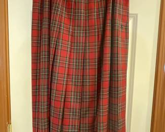 Womans Freedberg Tartan Pleated Skirt