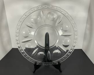 Sterling Crystal Torte Plate