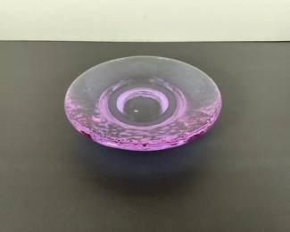 Purple Glass Candle Base