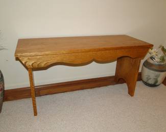 Solid wood bench, excellent  for seating, crafts or the entraceway