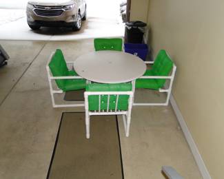 Yup, green cushions, and PVC pipes, the original Erector Set