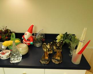 Vintage brass book ends, and other fun holiday collectibles