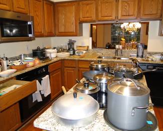 And what would one of our sales not be unless we included a kitchen full of pots and pans, along with some small appliances