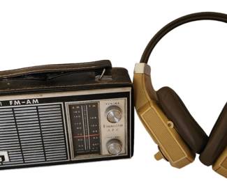 Vintage Radio and Headphones