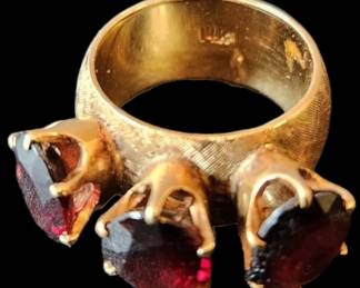 Gold and Garnet Ring