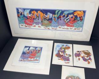 (2)1990s Barbara Lavallee SIGNED Sealed Art Prints - 1 S/N +