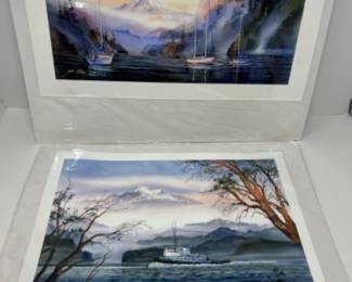 (2) Signed & Numbered John Ebner Authenticated Prints