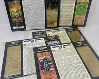 Super Bowl 22kt Gold Tickets & Stubs - Sealed