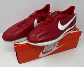 Vintage NIB Nike 11335 Cortez Red Leather Sneakers - Men's Size 9.5