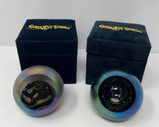 Glass Eye Studio Pluto & Expanding Universe Space Paperweights