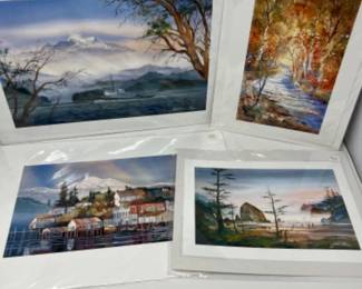 (4) Signed & Numbered John Ebner Authenticated Prints