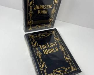 NIB EASTON Press Jurassic Park & The Lost World - SIGNED M. Crichton -$1K value