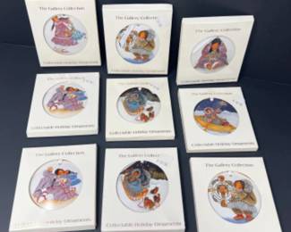 (9) Barbara Lavallee Collectible Holiday Ornaments