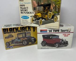 (3)Vintage FACTORY SEALED Model Car Kits - Blackjack T