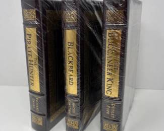 NIB EASTON Press Leather Cover Book Trio - Pirate Themed