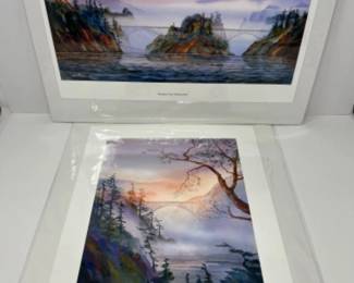 (2) Signed & Numbered John Ebner Authenticated Prints - Deception Pass