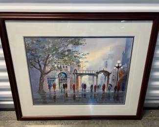 S/N John Ebner 'The Color of Rain' Lithograph Artwork - 10/999