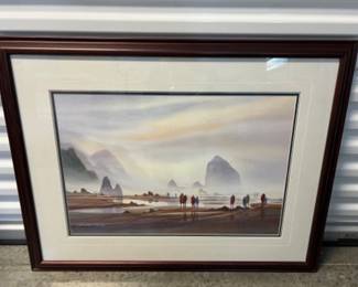 S/N John Ebner 'Haystack Rock' Lithograph Artwork - 317/990