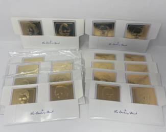 (19) 22kt Danbury Mint Gold Presidential Cards Mix