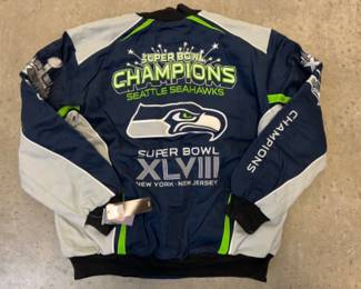 NIB NFL Seattle Seahawks Super Bowl Champions Jacket XL