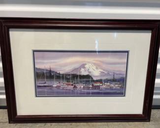 S/N John Ebner Framed Gig Harbor Art Print 477/990