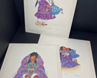 (3)1990s Barbara Lavallee SIGNED/NUMBERED Sealed Art Prints