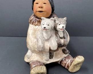 1989 C Alan Johnson 'Christopher' Alaskan Ceramic Figurine