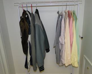 Clean collection of men's shirts, and outerwear.