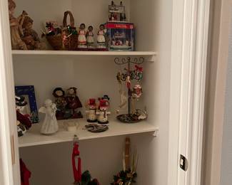There are several Christmas items throughout the house.