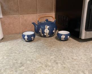 Great clay teapot set from Japan.  And the microwave, forgot the picture of it, but we have that for you too.