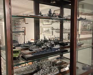 Close-up on items in the curio cabinet