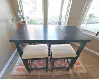 Counter Height Dining Table with 4 stools