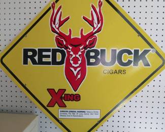 Red Buck Cigar Sign