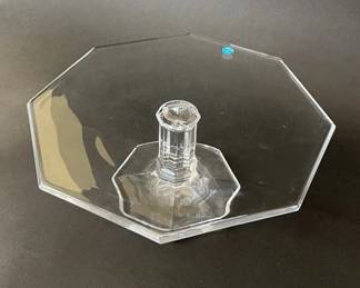 Tiffany & Co Windham Octagonal Footed Crystal Cake Plate