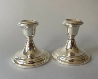 Pair Of Gorham Sterling Silver Candlesticks