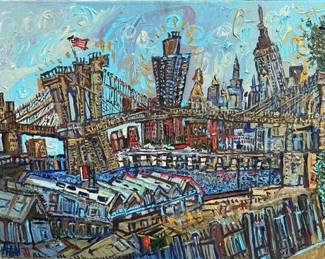 Alan Streets, View Of Brooklyn Bridge From Brooklyn Promenade, 2008