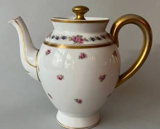 D & C France Limoges Floral Tea Pot