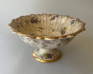 Vintage Footed Ceramic Bowl
