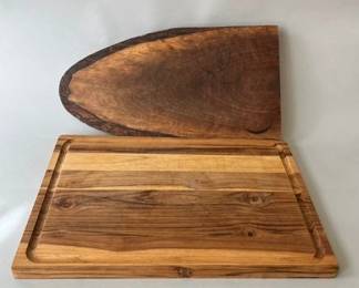 Two Cutting Boards - One Raw Wood