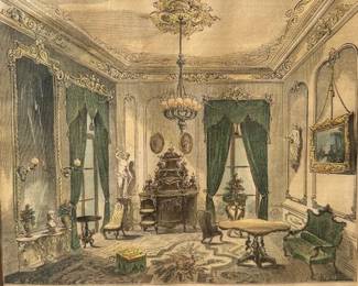 A Parlor View In A New York Dwelling House, Colored Engraving On Paper, C. 1854