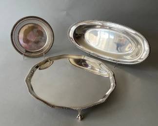 Group Of Vintage Silverplate Platters: Gorham, Wilcox, Romney Plate