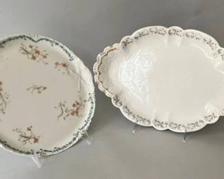 Two Antique Haviland Limoges Porcelain Platters, C. 1890